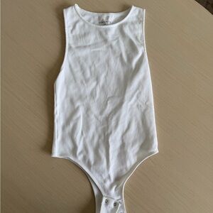 Dynamite White High Neck Bodysuit